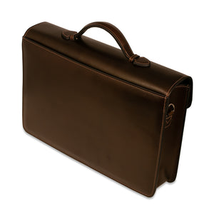 Elements Slim Briefcase #4501 Brown Back Right