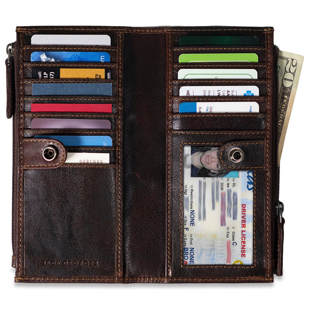 Slim Zippered Wallet #7717