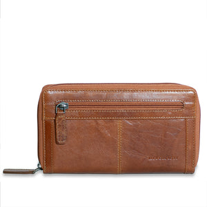 Voyager Large Zip-Around Travel Wallet 7724 Honey Front