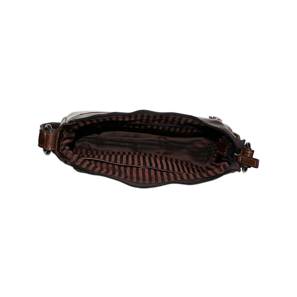 Voyager Midtown Shoulder Bag #7875 Brown Interior