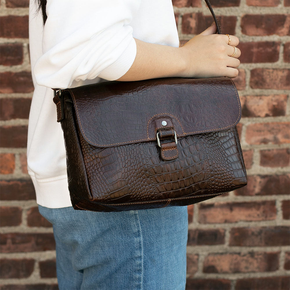 Hornback Croco Olivia Crossbody Bag #HB218