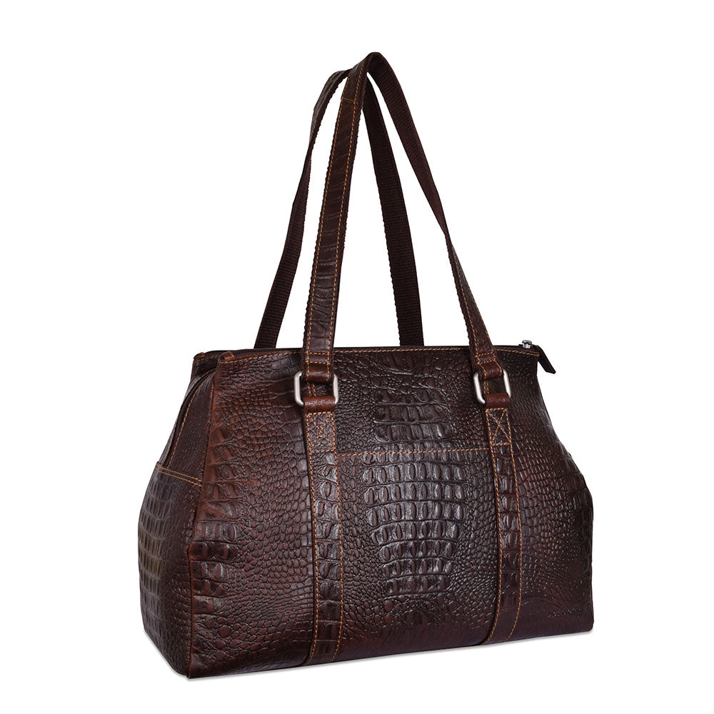 Hornback Croco Satchel Handbag #HB815