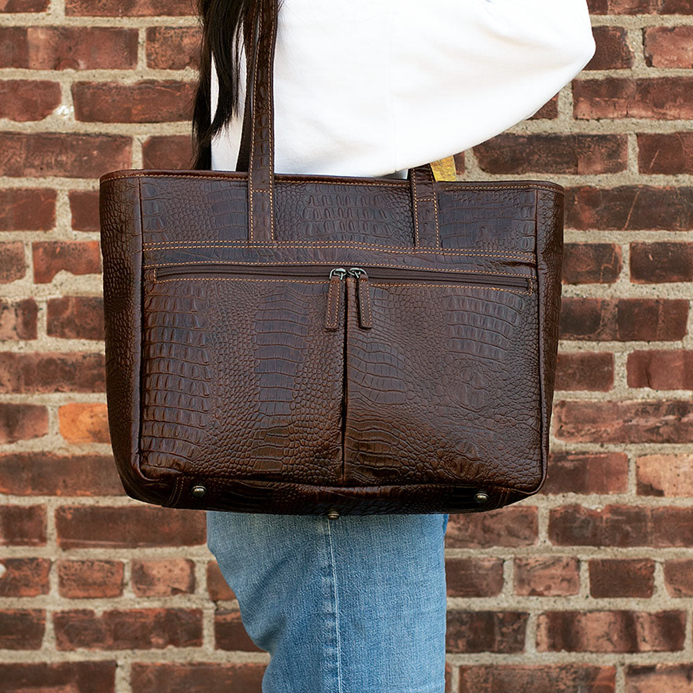 Hornback Croco Uptown Tote Bag #HB916