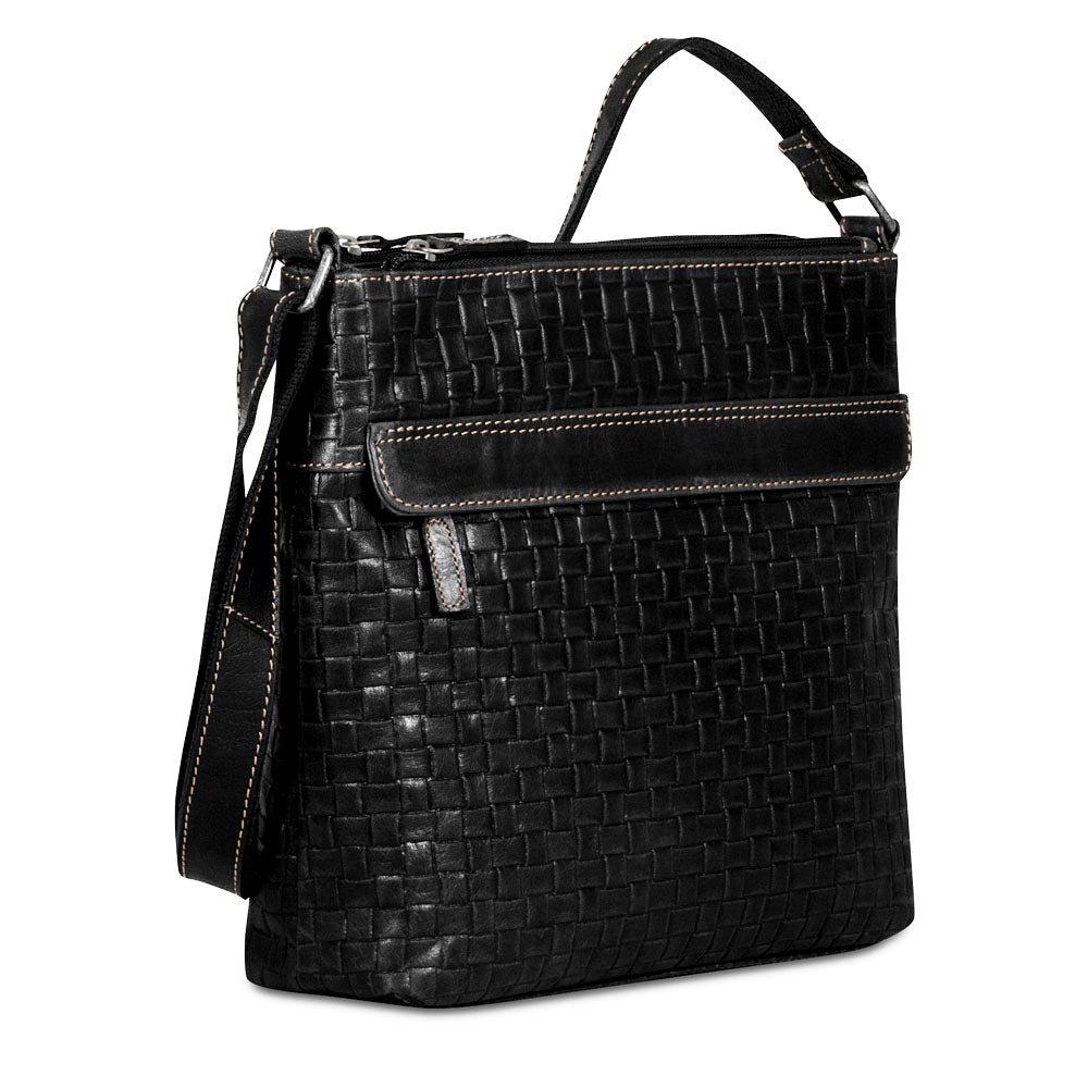 Woven Zippered Crossbody Hobo Bag #WF832