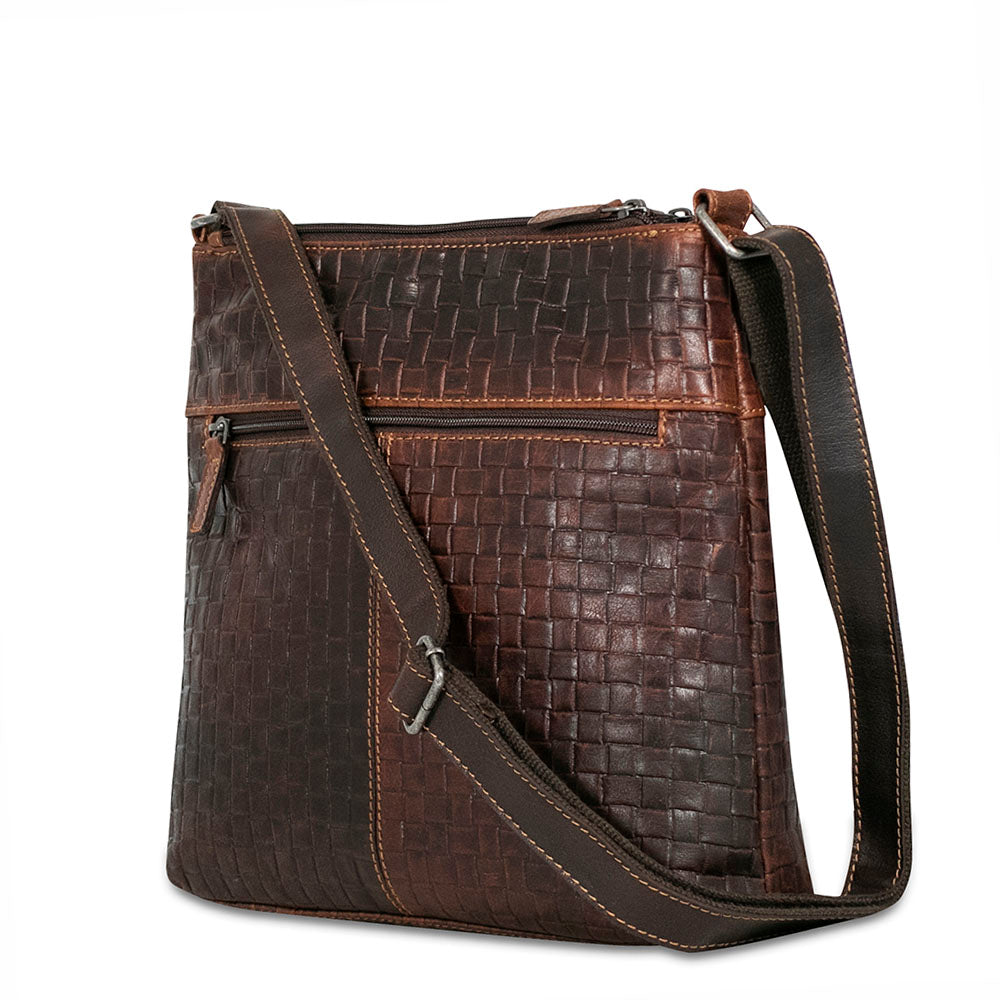 Woven Zippered Crossbody Hobo Bag #WF832