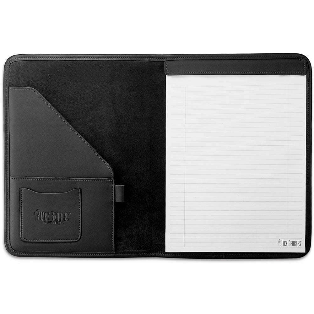 University Letter Size Writing Pad Cover #2111 Black Open
