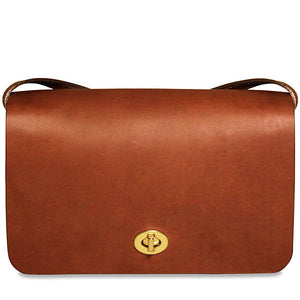 University Classic Crossbody Handbag #2646 Cognac Front