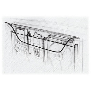 University Professional Leather Briefcase #2456 Black Interior Organizer Sketch