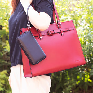 Chelsea Alexis Business Tote #5886 Red Lifestyle
