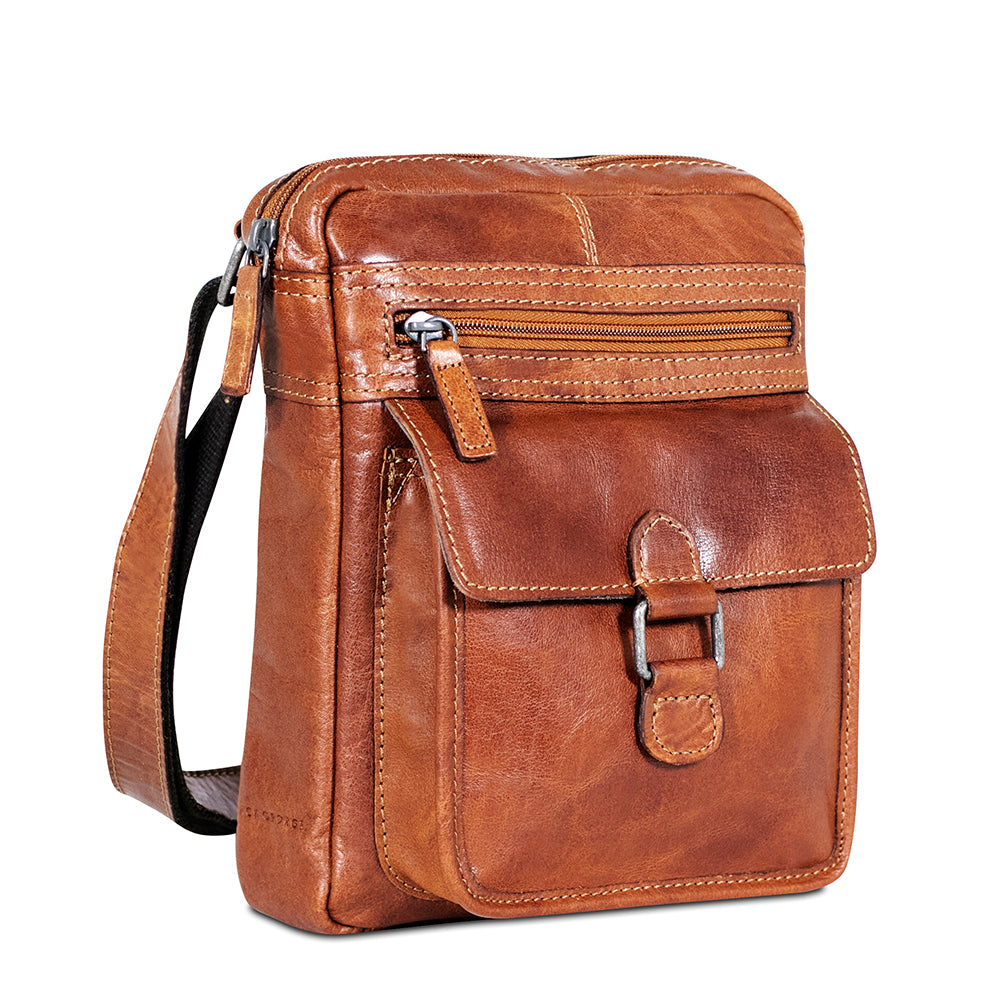 Voyager Slim Crossbody #7204 Honey Left Front