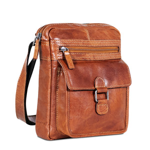Voyager Slim Crossbody #7204 Honey Left Front