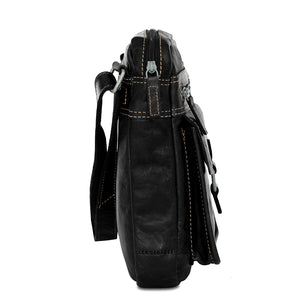 Voyager Slim Crossbody #7204 Black Left Side
