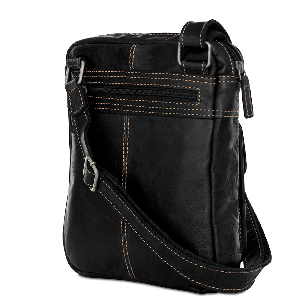 Voyager Slim Crossbody #7204 Black Right Back