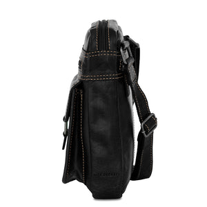 Voyager Slim Crossbody #7204 Black Left Side