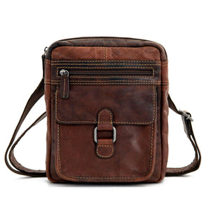 Voyager Slim Crossbody #7204 Brown Front