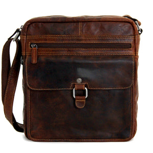 Voyager Large Crossbody Bag #7205 Brown Front