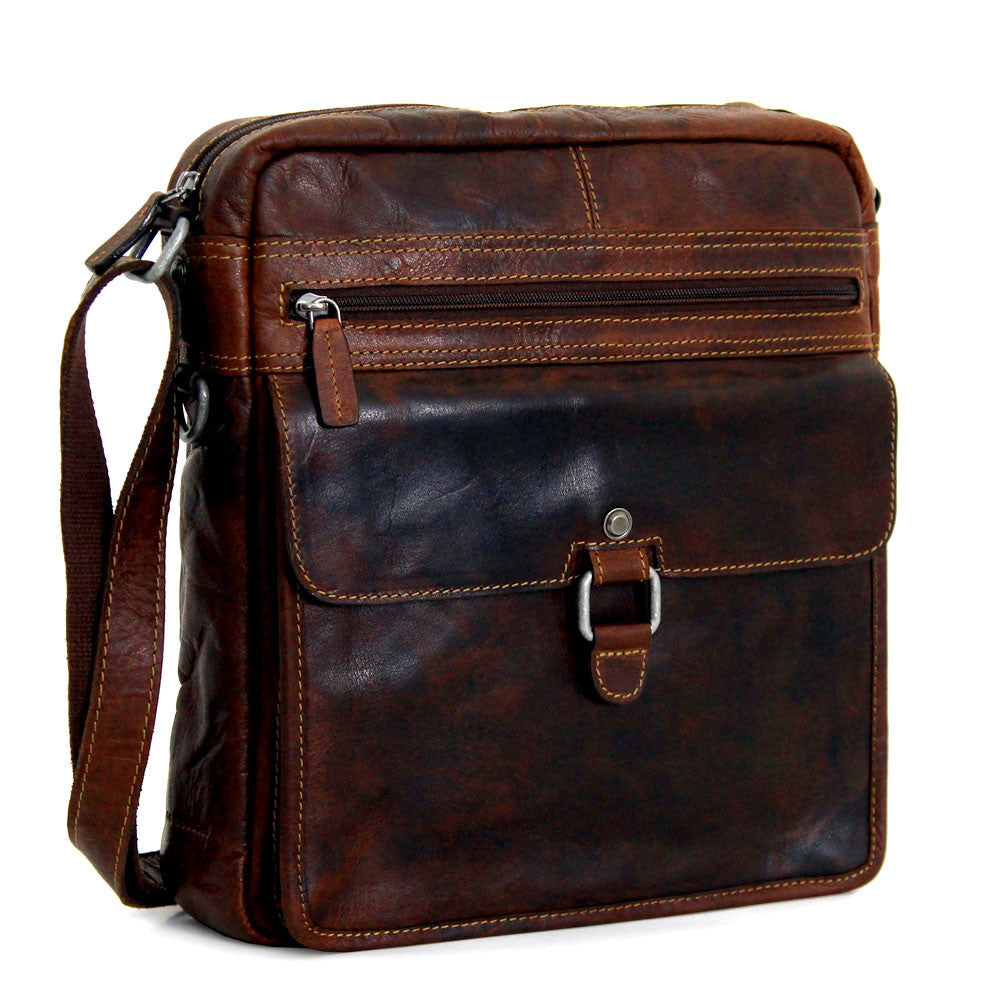 Voyager Large Crossbody Bag #7205 Brown Right Front