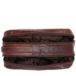 Voyager Toiletry Bag #7220 Brown Interior Empty