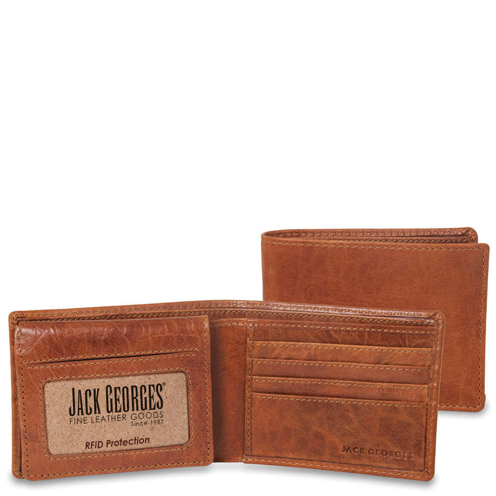 Voyager Bifold Wallet with ID Flap #7302 Honey