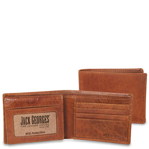 Voyager Bifold Wallet with ID Flap #7302 Honey