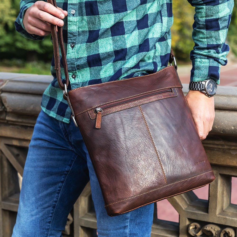 Voyager Crossbody Bag #7312 Brown Lifestyle 3