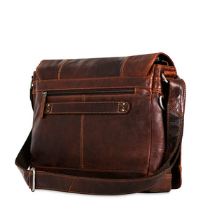 Voyager Full-Size Messenger Bag #7315 Brown Right Back