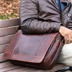 Voyager Large Travel Messenger Bag #7325 Brown Lifestyle 3