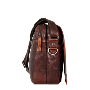 Voyager Large Travel Messenger Bag #7325 Brown Right Side