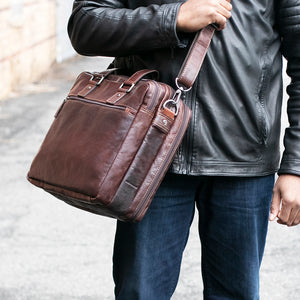 Voyager Large Travel Briefcase #7328 Brown Lifestyle