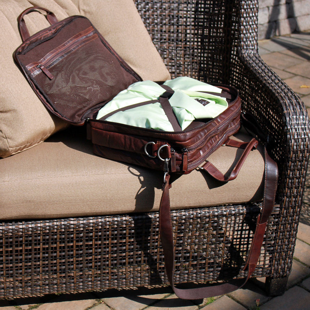 Voyager Large Travel Briefcase #7328 Brown Beauty