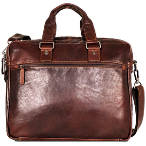 Voyager Large Travel Briefcase #7328 Brown Front
