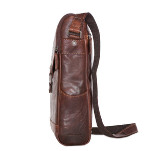 Voyager Crossbody Messenger & Wine Bag #7513 Brown Right Side