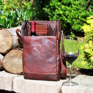 Voyager Crossbody Messenger & Wine Bag #7513 Brown Beauty