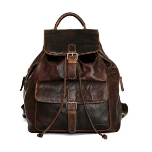 Voyager Drawstring Backpack #7517 Brown Front