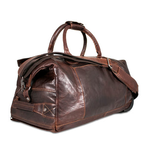 Voyager Wheeled Duffle Bag #7520 Brown Left Back