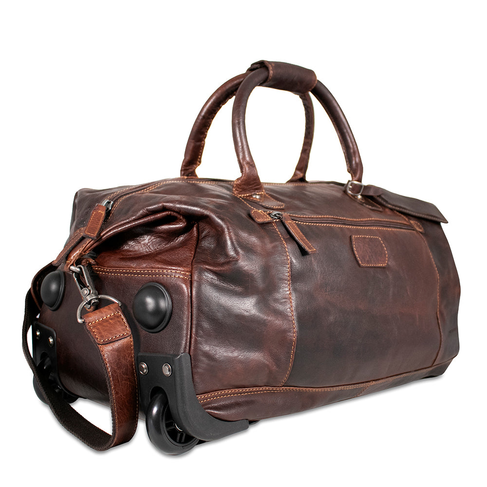 Voyager Wheeled Duffle Bag #7520 Brown Left Front