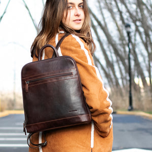 Voyager Adele Slim Backpack #7537 Brown Lifestyle 4