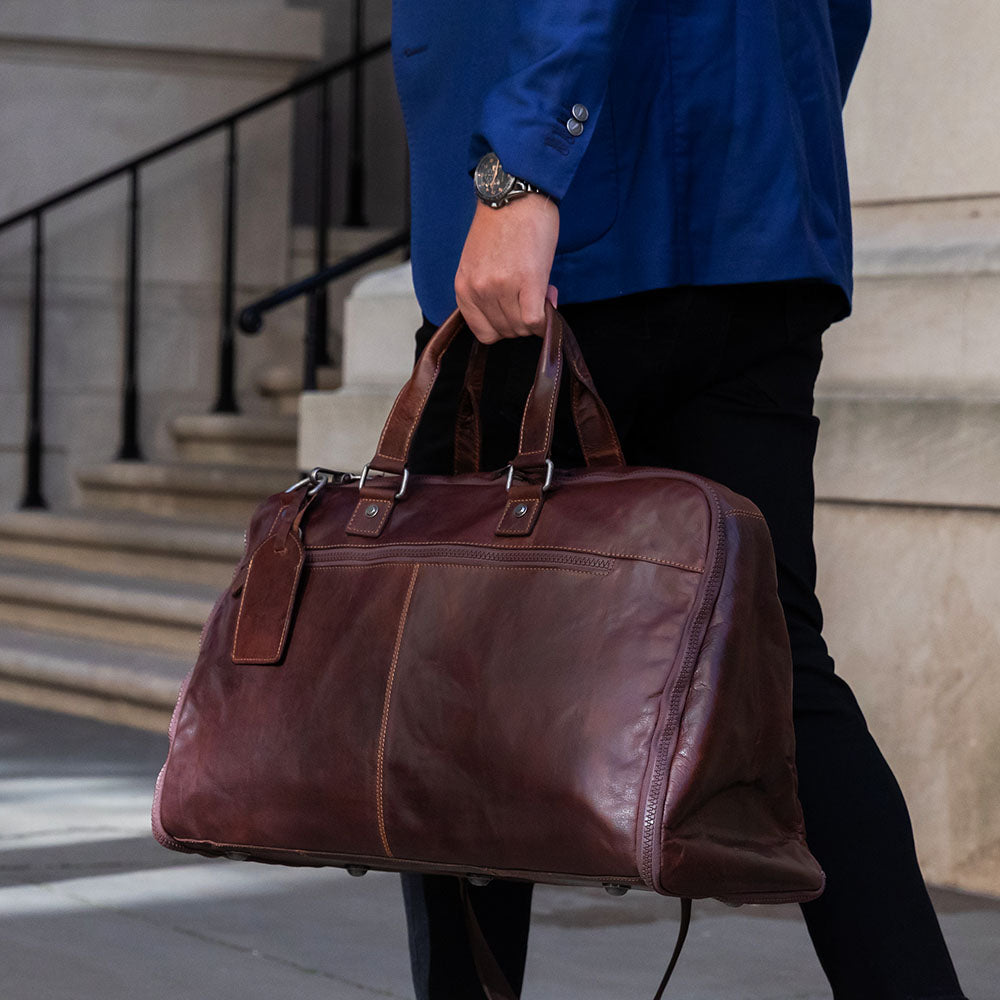 Voyager Large Convertible Valet Bag #7550 Brown Lifestyle 2
