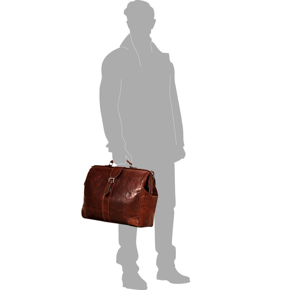 Voyager Classic Doctor Bag #7575 Brown Silhouette