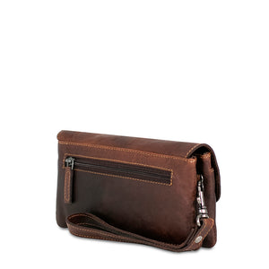 Voyager Wristlet Clutch #7612 Brown Right Back