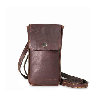 Voyager Phone Holder Crossbody #7670 Brown Front