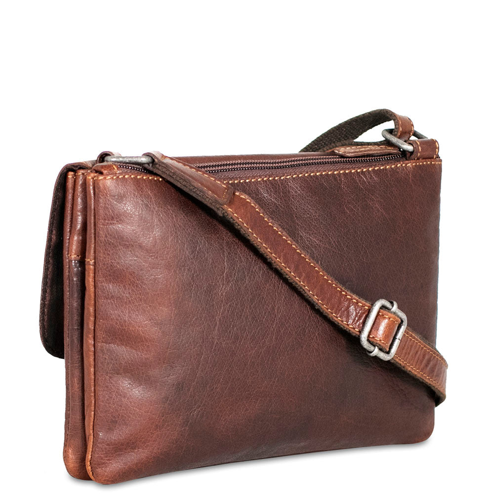 Voyager Wallet on a String #7672 Brown Left Back