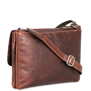 Voyager Wallet on a String #7672 Brown Left Back