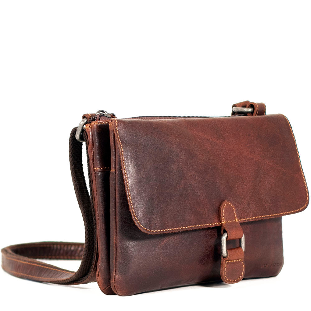 Voyager Wallet on a String #7672 Brown Right Front
