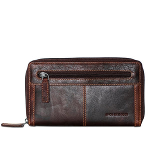Voyager Large Zip-Around Travel Wallet 7724 Brown Front