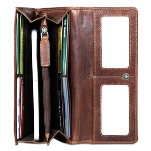Voyager Clutch Wallet #7726 Brown Full