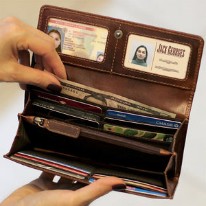 Voyager Clutch Wallet #7726 Brown Lifestyle