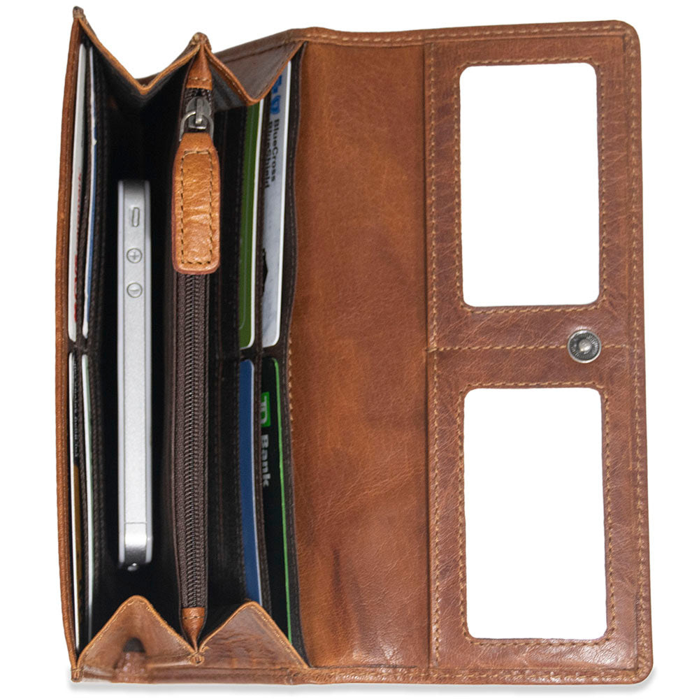 Voyager Clutch Wallet #7726 Honey Interior