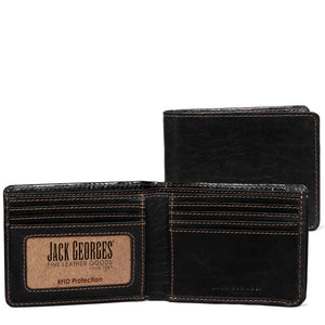 Voyager Bifold Wallet with Gusseted Currency Pocket #7731 Black