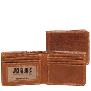 Voyager Bifold Wallet with Gusseted Currency Pocket #7731 Honey